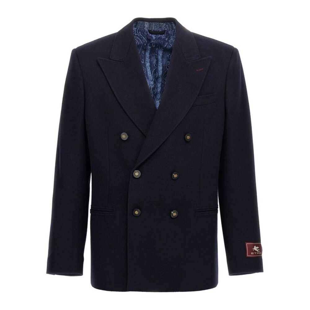Etro Blue Cashmere Men's Blazer